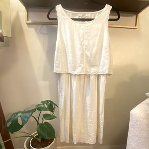 NWT Loft 100% cotton white sun dress